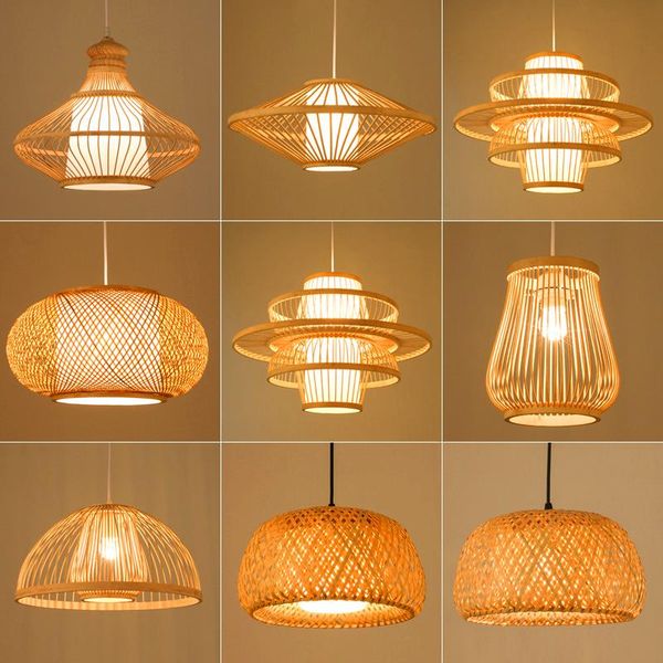 

pendant lamps bamboo led light lighting garden restaurant lamp el farm teahouse lantern hanging tatami 1 chinese