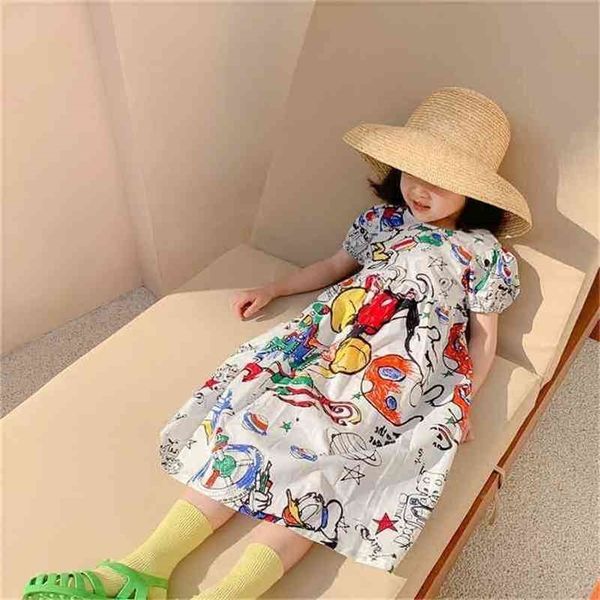 

summer arrival girls fashion printed dress kids backless dresses clothes 210528, Red;yellow