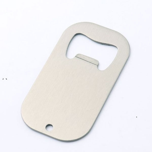 Newsublimation Blank Пивная бутылка открывалка штопор DIY Metal Silver Tag Tag Tag Creative подарок домашний кухонный инструмент EWF6961