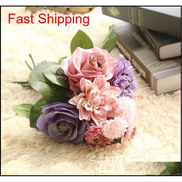 

diy artificial rose flower bouquet silk decorative flower l background wall decoration diy road led weddin jllqhw bdedome