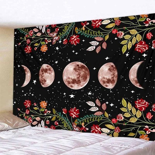

tapestries flower moon sun tapestry wall hanging backdrop decor hippie cloth carpet