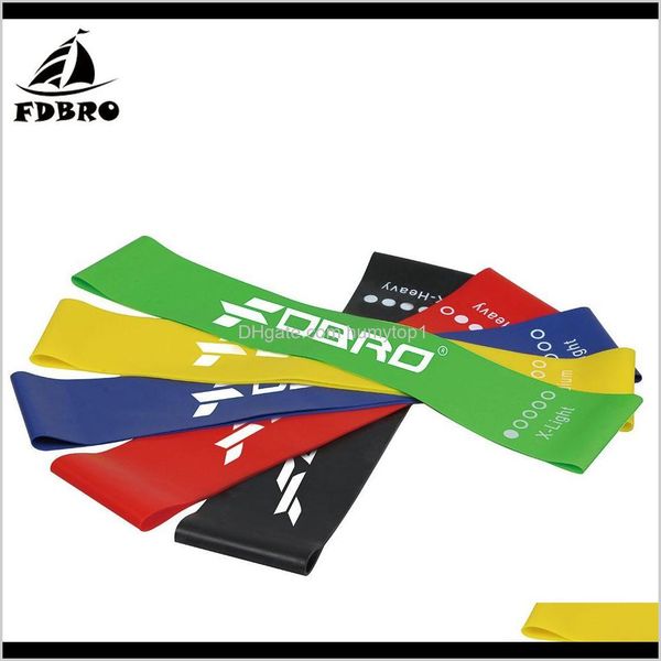 

5pcs/set fdbro yoga resistance rubber band sport training elastic bands workout loops latex yoga gym strength athletic fitness 9j4gd k0hri