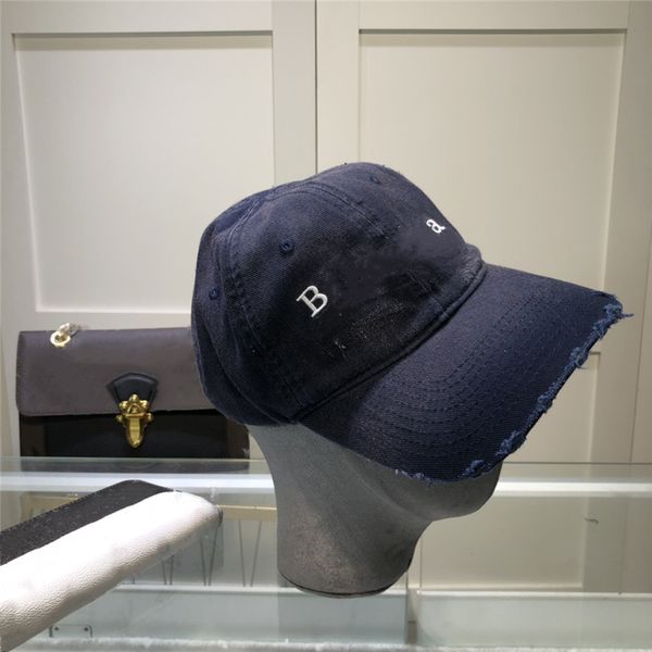 

men women cowboy hat adjustable fishion classic broken hats youngers letter printing fitted casual sun-resistant caps, Blue;gray