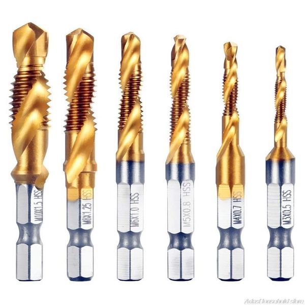

hand tools hex shank titanium plated screw thread metric tap drill bits machine compound m3 m4 m5 m6 m8 m10 wholesales