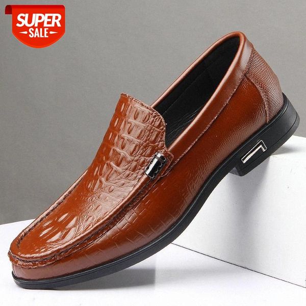 

new genuine leather shoes men loafers cowhide business shoes flat soft brand footwear men's casual man leather loafers #df4t