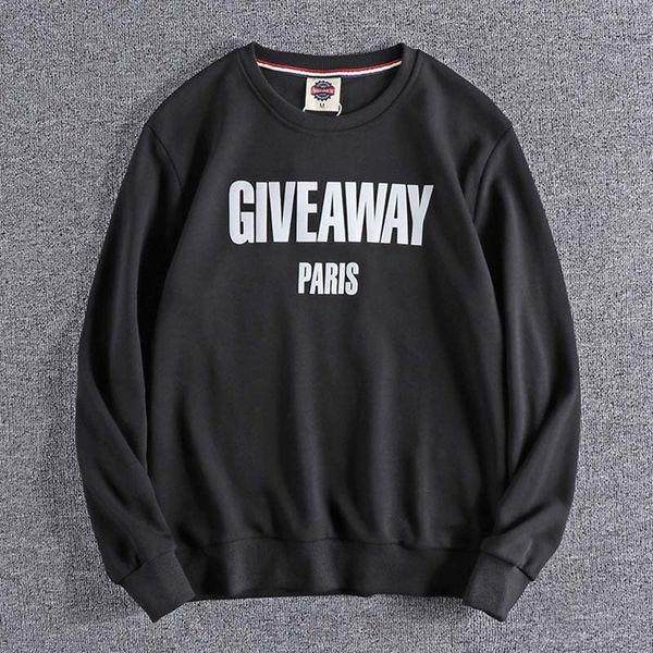 

color contrast letter 2021 new hoodies cover long sleeve autumn men's fashion ins clothes 0369 wholesale 02n1, Black
