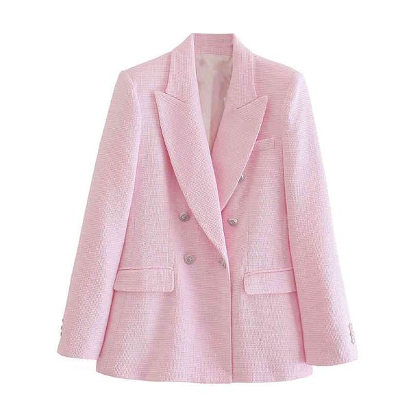 

women's suits & blazers mxtin women autumn fashion solid double breasted vintage slim pockets office lady suit business female blazer c, White;black