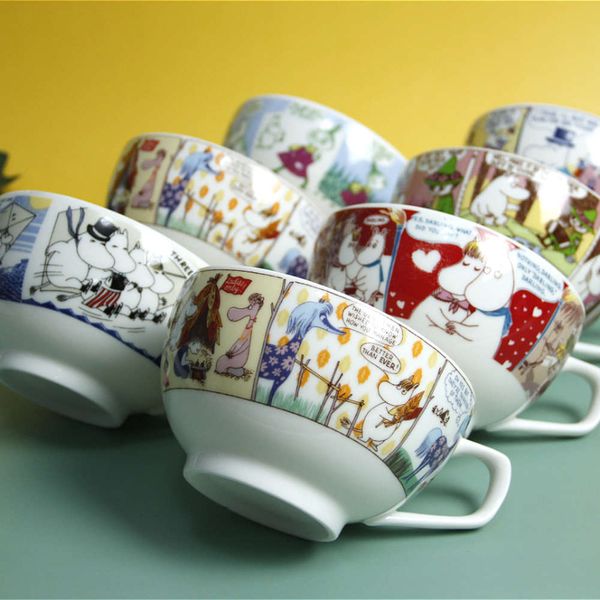 

finland cartoon muumi hippo family cute porcelain coffee mug water milk cup birthday gift collection cups