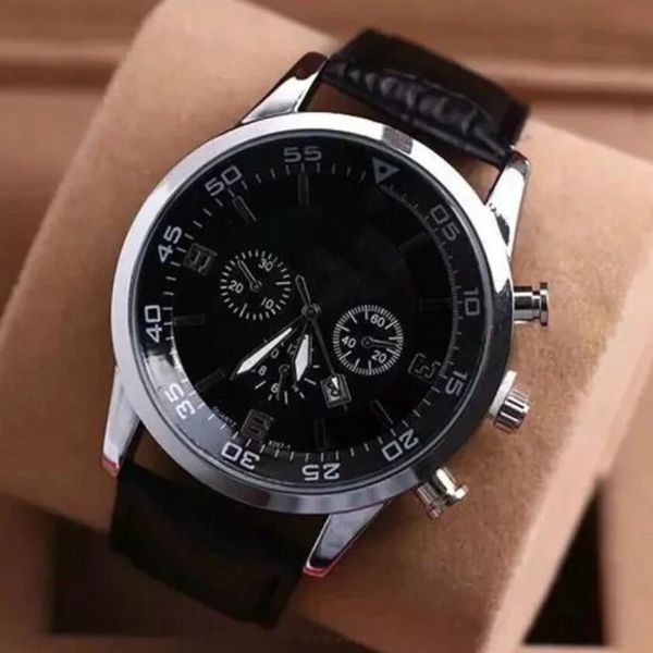 2022 Top Marca Mens Quartz Relógios Baixo Preço Homens Assista Negro Branco Negócios Homem Wristwach Oversize Dial Automático Data Designer Masculino Presente de Relógios Montre de Luxe