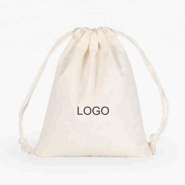 

shopping bags wholesale 1000pcs/lot custom order printed natural cotton drawstring