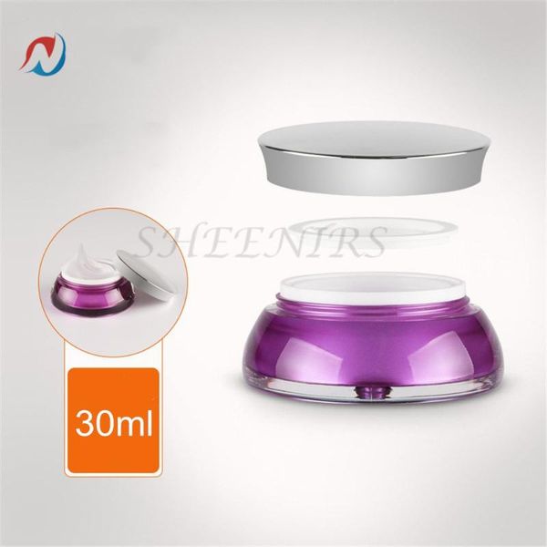 

storage bottles & jars 4pcs empty 30g 1oz ufo shape cosmetic container with sliver airtight lids arylic round flying saucer packaging