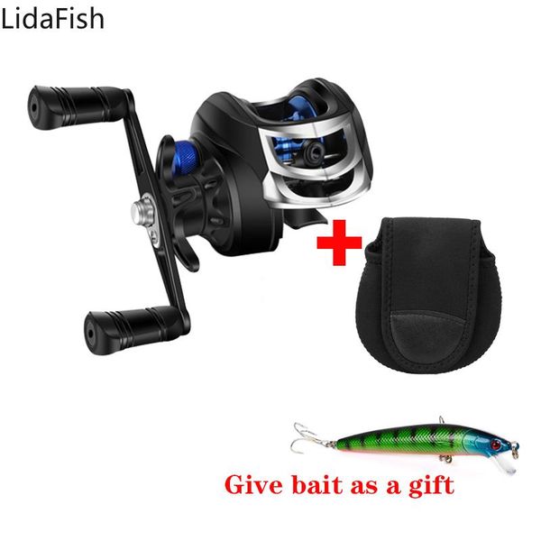 

baitcasting reels lidafish reel and fishing bag combo 8kg max drag 7.2:1 gear ratio high speed coil