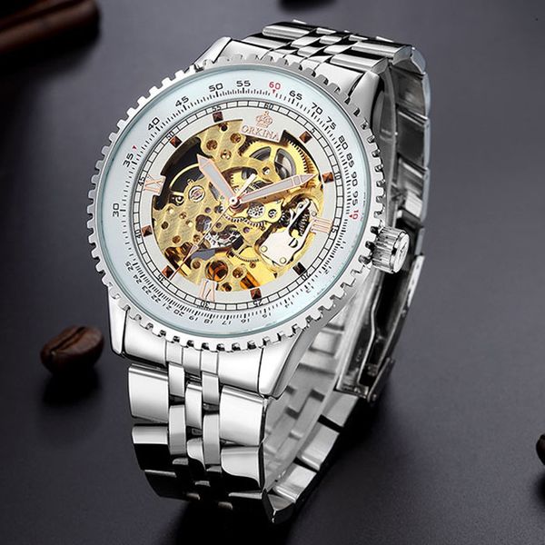 

watch mg.orkina fully automatic mechanical men's, Slivery;brown