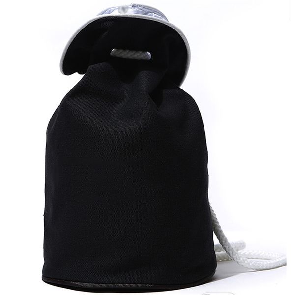 Классический бренд логотип сплошной холст цилиндровый ведро сумка велосипеда пучок порта карманные женщины водонепроницаемые мытья косметический макияж сумка для хранения YL0274