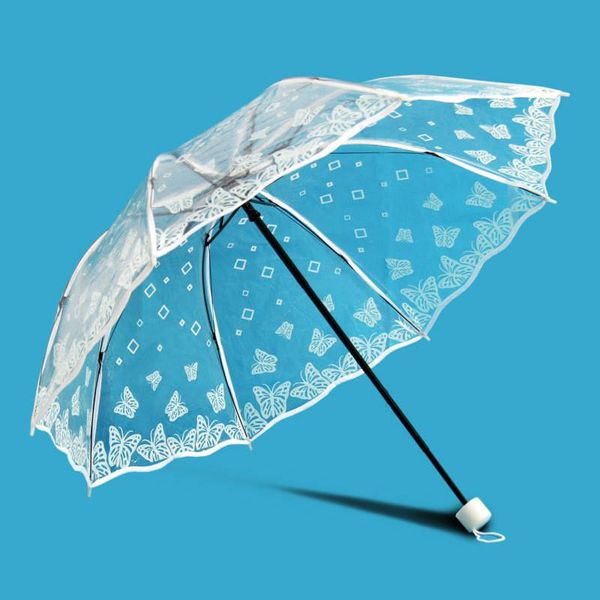 

umbrellas white series transparent umbrella lace fashion rain women and men