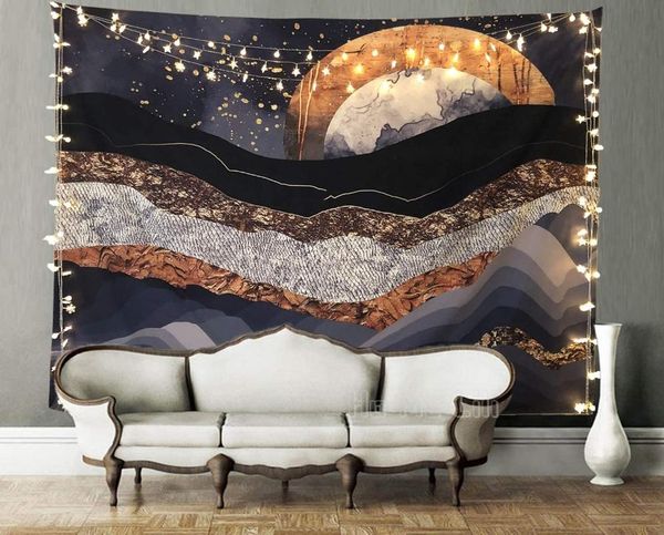 

tapestries mountain moon tapestry nature landscape for bedroom living roomÂ