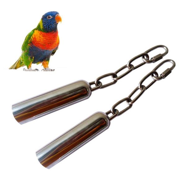 

other bird supplies parrot stainless steel bells parakeet swing cage birds chains hanging toys