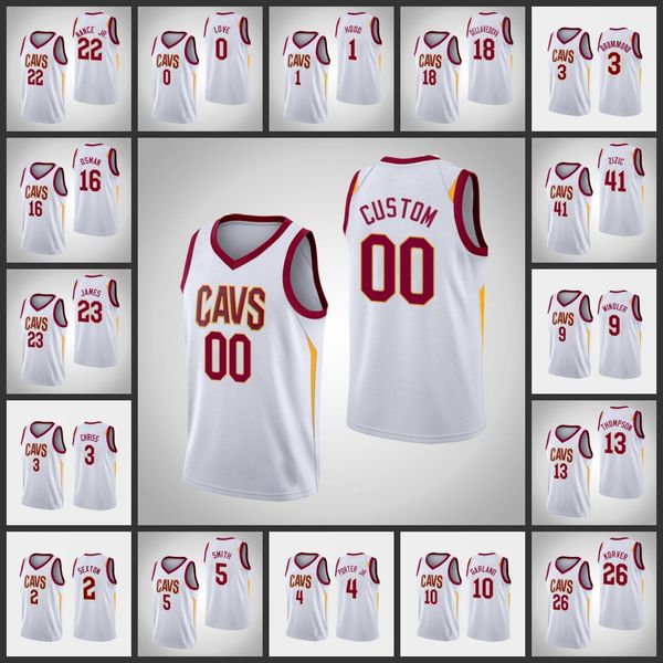 

clevelandcavaliersmen kevin love darius garland dylan windler lebron james collin sexton white association custom jersey, Black