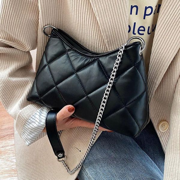 

totes fashion 2021 simple small soft pu leather luxury crossbody handbags and purses women's designer chain shoulder bag
