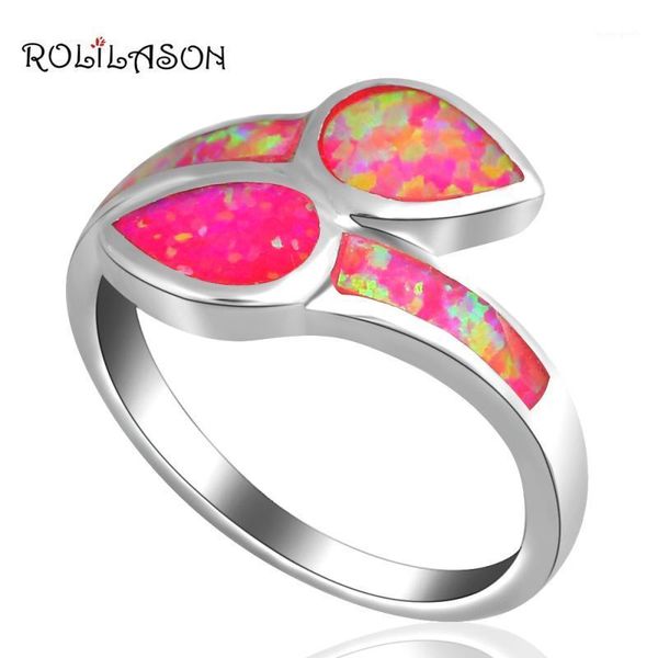 

cluster rings rolilason party gifts cute design purple fire opal silver plated stamp fashion jewelry usa size #6.5 #6.75 #7.75 or4301, Golden;silver