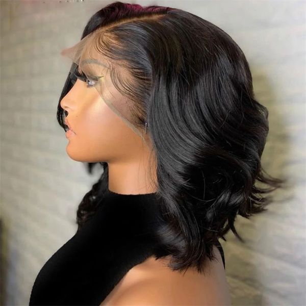 

lx brand body wave lace front human hair wigs with baby hair 13x6 lace front wig natural black malaysia hair wig for black womenfactory dir