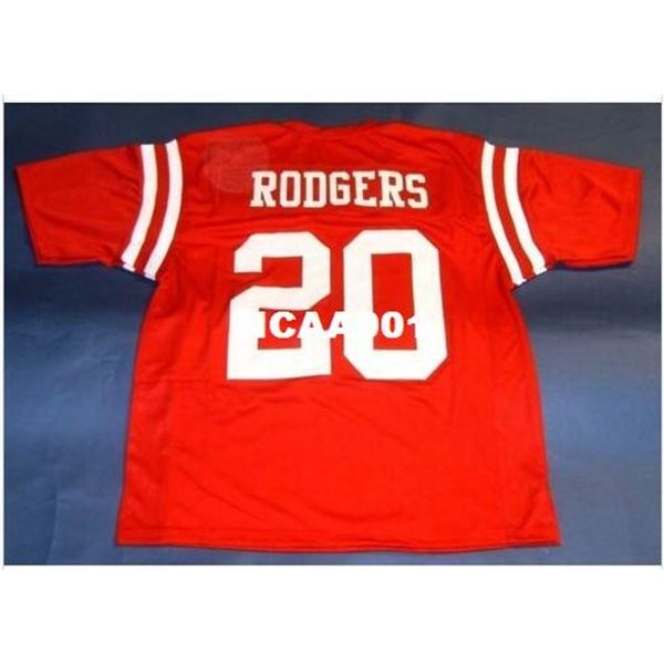 

001 nebraska cornhuskers #20 johnny rodgers custom college jersey size s-4xl or custom any name or number jersey, Black