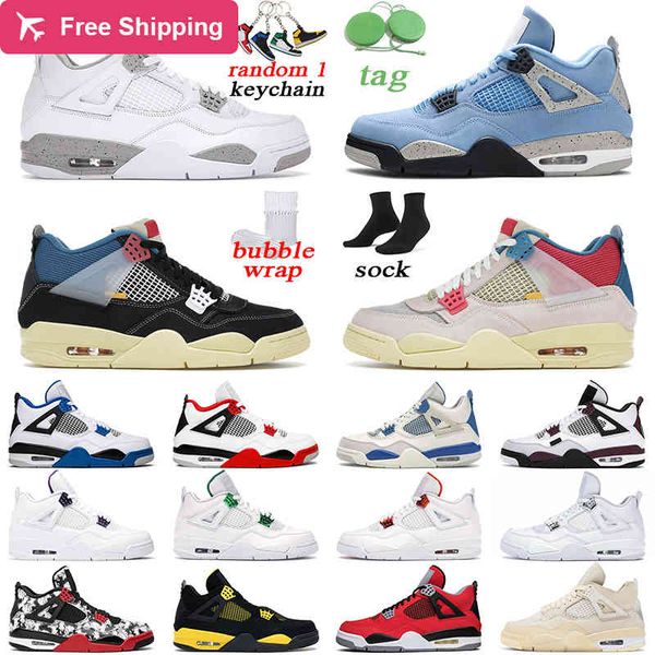 

jogging union 4 men basketball shoes 4s university blue black cat fire red bred cactus jack mens womens trainer sports sneakers