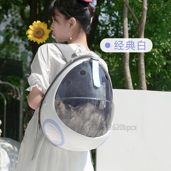

fashionable pet bag cat bag dual purpose portable eggshell when going out breathable large-capacity transparent pet backpack