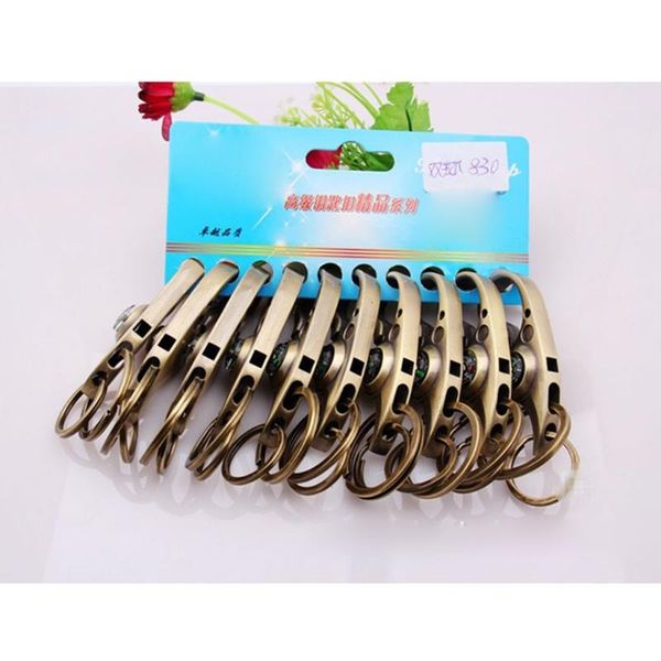 

keychains antique bronze keychain marine compass durable sturdy key holder hang to belt loops backpack dropship, Silver