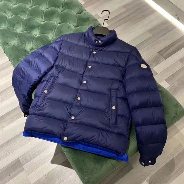 

2021 winter men's down jacket lightweight button design high-end quality, Black