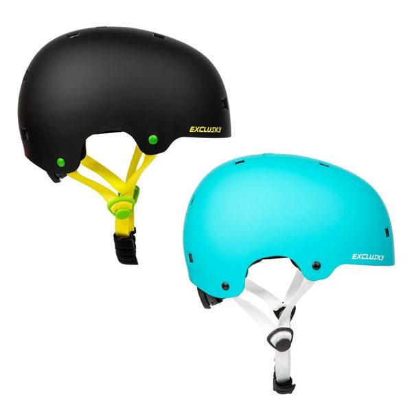 

elbow & knee pads exclusky bmx adjustable sizes bicycle cap helmet for men and women colour, Black;gray