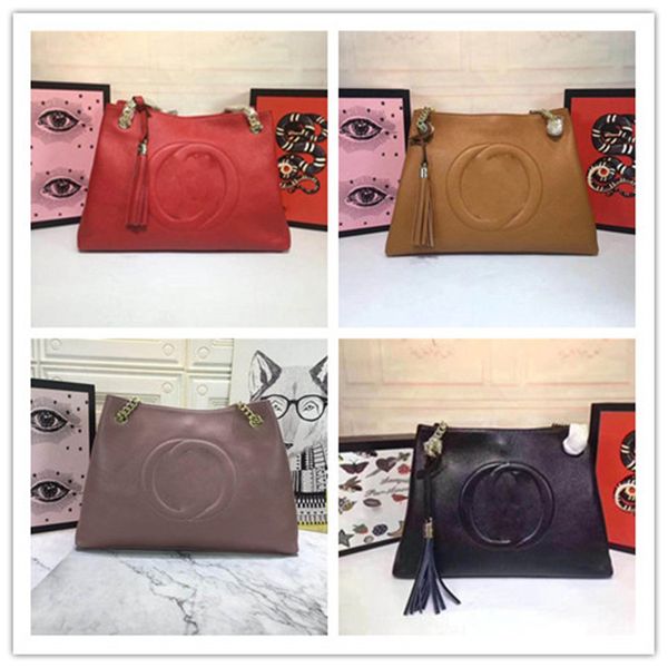 

designer luxury soho leather chain shoulder bag pink inter locking soho inter locking 308982 shoulder bag size 38x27x14cm oum5