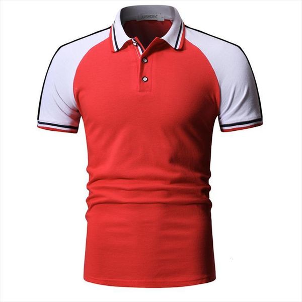 

mans shirt short sleeve mens polos contrast color streetwear casual fashion, White;black