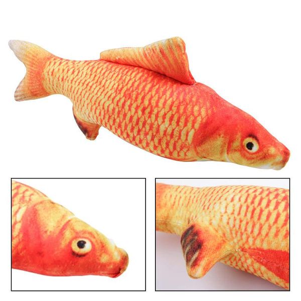 

cat toys pet toy simulation grass carp funny pillow interactive plush supplies for