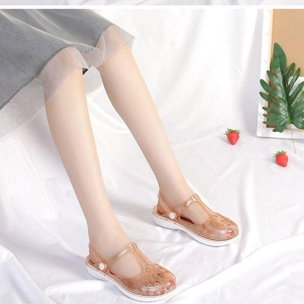 

2021 new summer hole shoes women sandals jelly shoes women sandals and slippers and slippers, Black