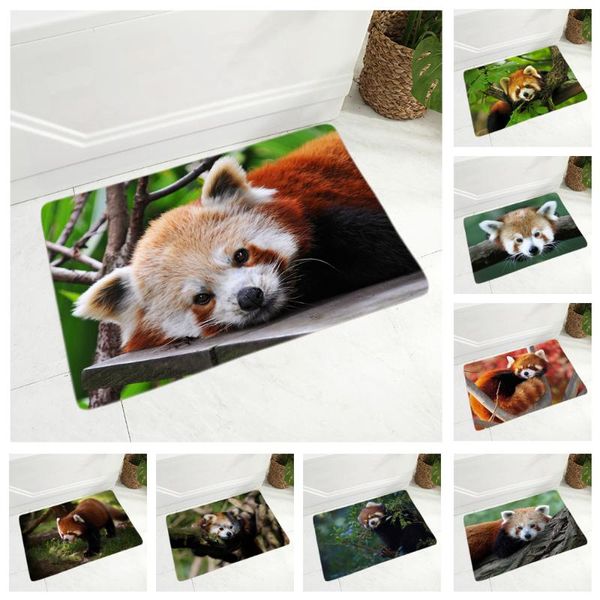 

cushion/decorative pillow lovely wild animal doormat non-slip super soft flannel 40x60cm rug decor cute red panda floor for children's