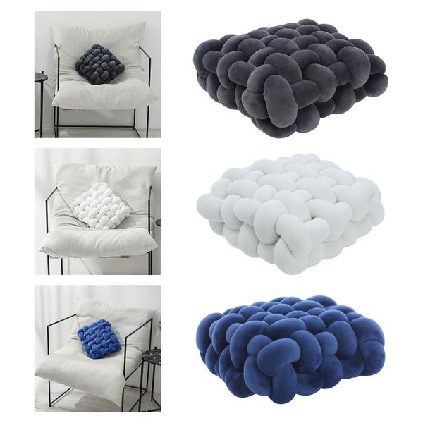 

cushion/decorative pillow creative plush knot cushion sofa throw knotted decorative handmade bedroom decoration