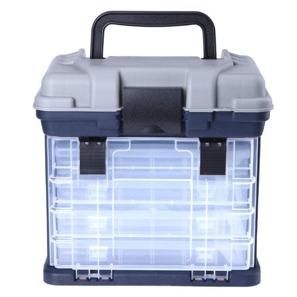 

5 layer fishing storage box movable lure bait hooks tackle tool container with handle plastic case organizer portable outdoor