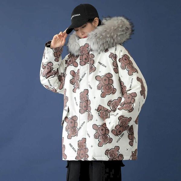 

women's jackets hoodie, korean loose coat, hong kong style, winter, Black;brown