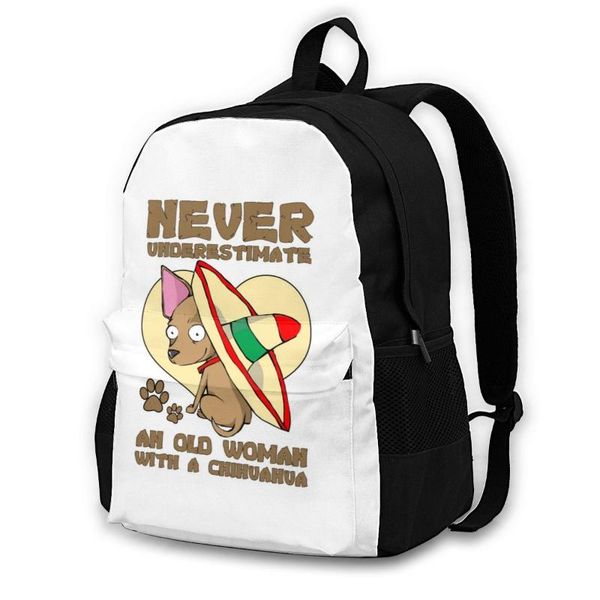 

backpack chihuahua backpacks soft sweet polyester primary school runner bags