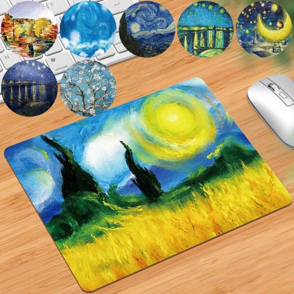 

mouse pads & wrist rests pad game gamer easy to clean anti-slip waterproof pu leather mouse-pad paint pattern mat