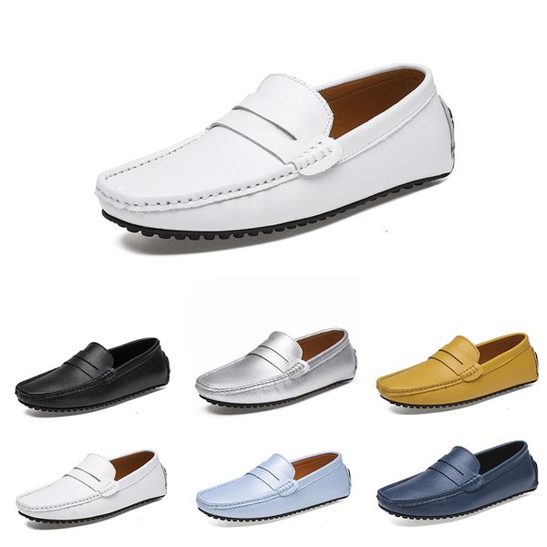 Freizeitschuhe für Herren, Slip-on-Sneaker, Schwarz, Weiß, Silber, Marineblau, Hellblau, Gelb, Grau, weiche Sohle für Herren, Jogging, Walking, 14