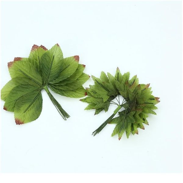 

12pcs artificial plants for wedding home decor accessories decorative flowers wreaths fake leaves diy gifts silk g jllyid