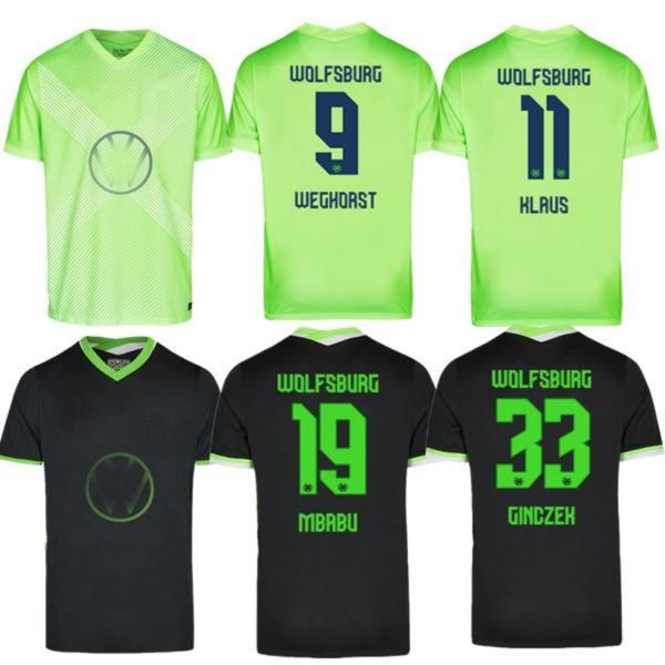 

2021 vfl soccer jersey home away kit brekalo roussillon soccer uniform klaus xaver malli weghorst football shirts 20/21, Black;yellow