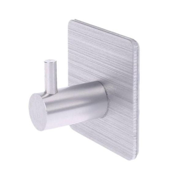 

hooks & rails aluminum hook self adhesive home wall door storage multifunction clothes towel hanger for bathroom kitchen rack q5t3
