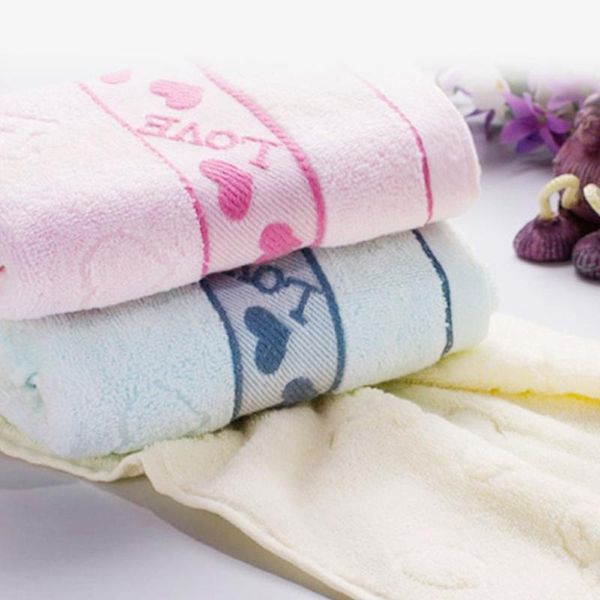 

towel cotton face blends solid color love pattern ultra soft highly absorbent comfortable towels 73*33cm home essential