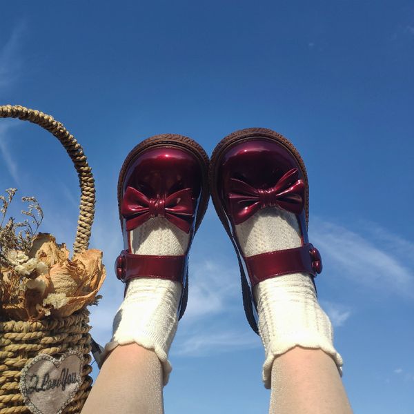 

lolita gothic round head mary jane japanese shoes college girl jk uniform plutonium leatehr proof platform dwaterproof black water rqfb
