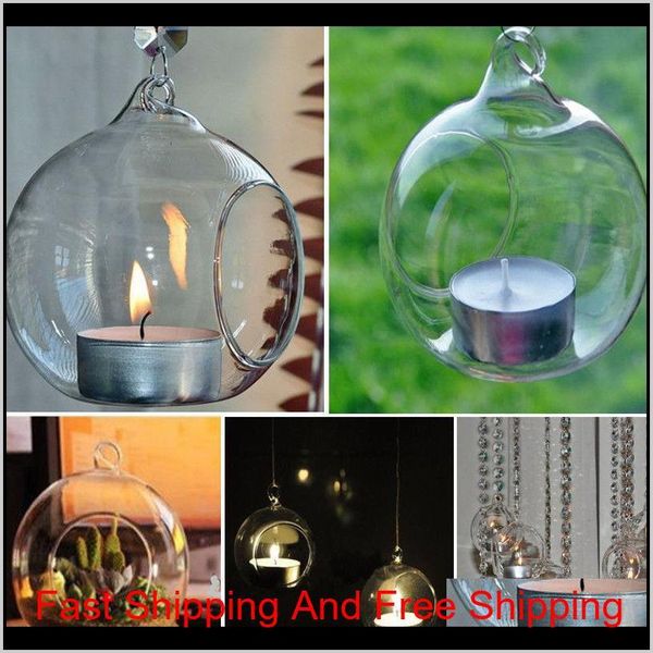 

80mm romantic hanging tealight holder glass globes terrarium wedding candle holder candlestick vase home l b qylnjk bwkf
