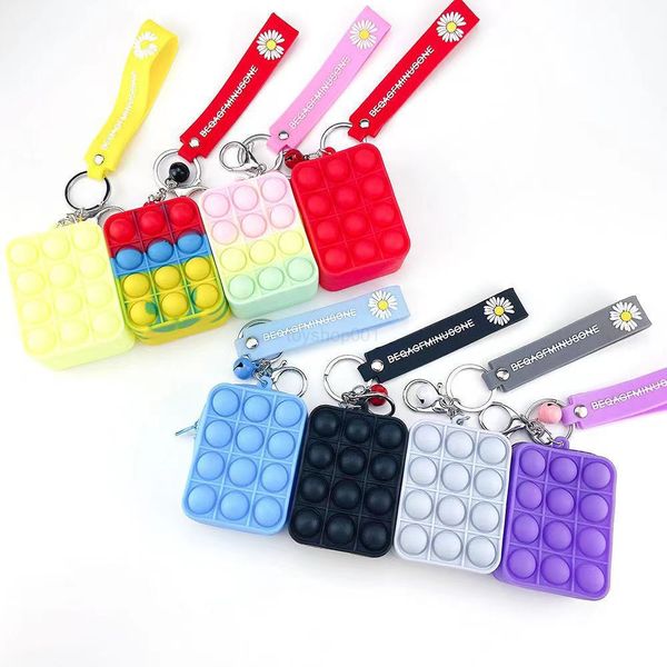 

2022 toyshop fidget toys sensory fashion color change storage bag for kids push bubble rainbow anti stress educational children and adults d