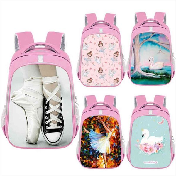 

cute ballet dancing shoes print backpack for teenager girl children school bags women rucksack ladies travel bag laptop